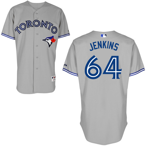 Chad Jenkins #64 MLB Jersey-Toronto Blue Jays Men's Authentic Road Gray Cool Base Baseball Jersey